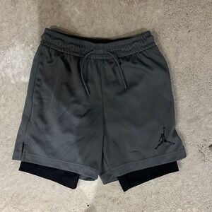 Jordan Kids' Gray and Black Layered Shorts
